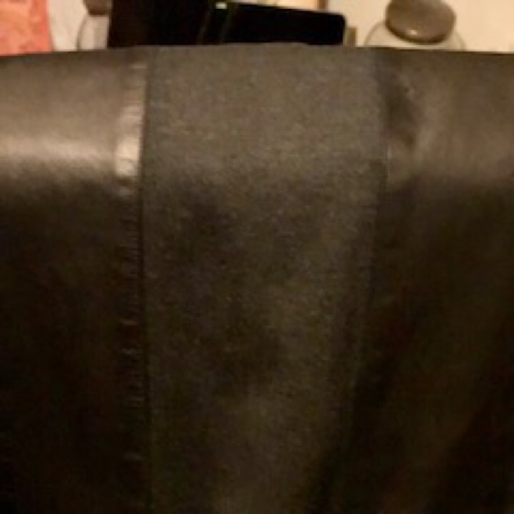 Gorg Anthropology genuine leather Helios & Luna panel black skirt black sz 8